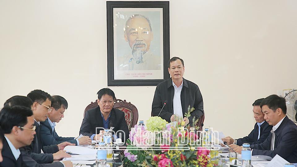 Thường trực HĐND tỉnh làm việc với Thường trực HĐND huyện Ý Yên