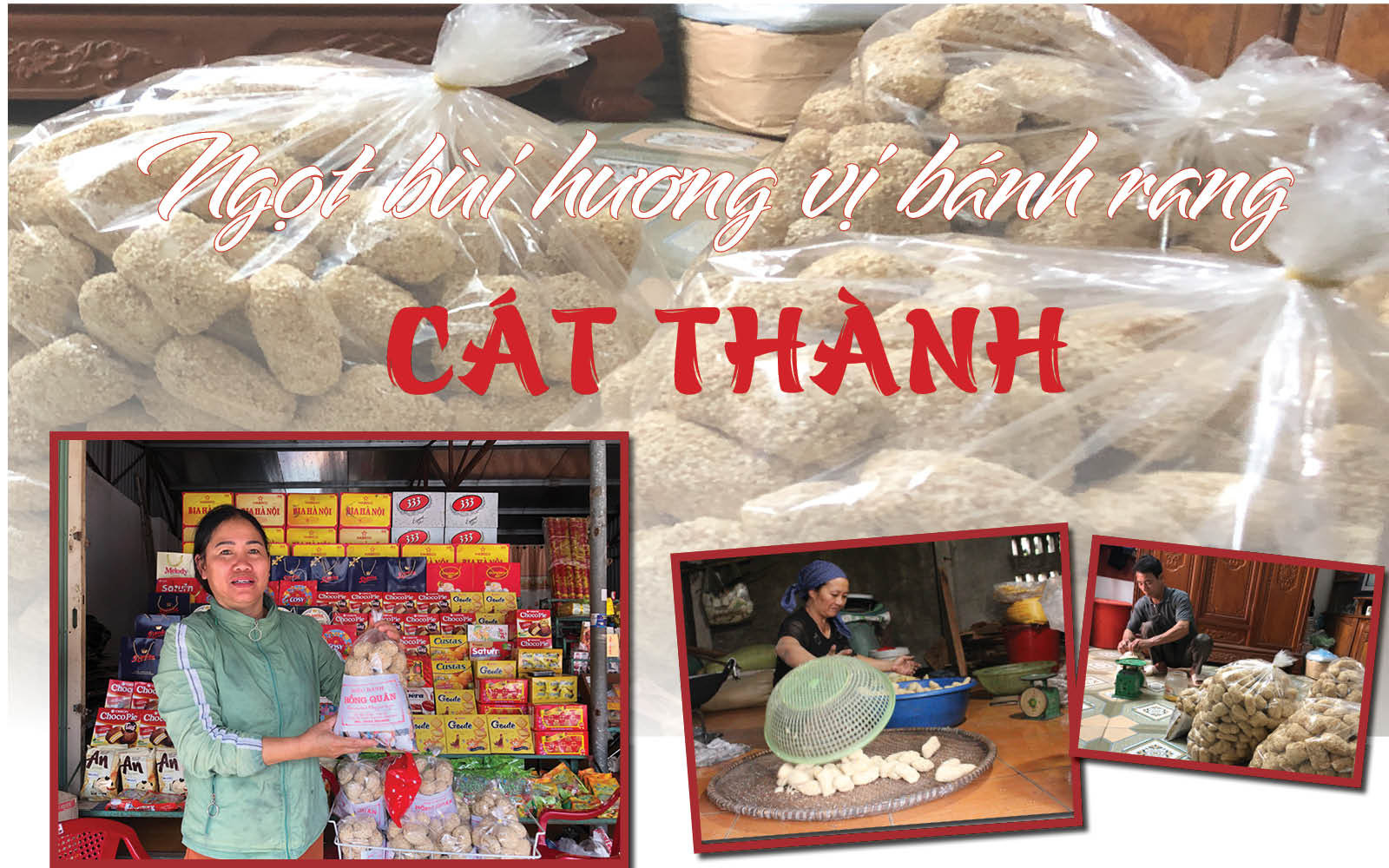 Ngọt bùi hương vị bánh rang Cát Thành