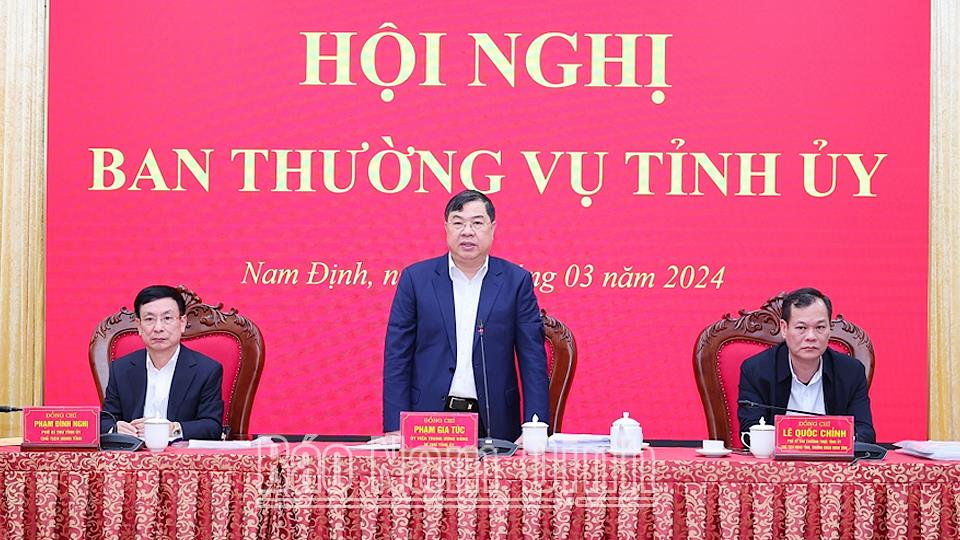 Ban Thường vụ Tỉnh ủy cho ý kiến vào các Đề án sắp xếp đơn vị hành chính cấp huyện, cấp xã giai đoạn 2023-2025
