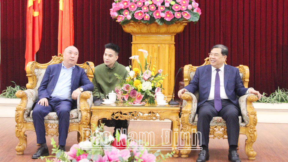 Đồng chí Bí thư Tỉnh ủy làm việc với Đoàn doanh nghiệp Trung Quốc đến tìm hiểu cơ hội đầu tư tại tỉnh