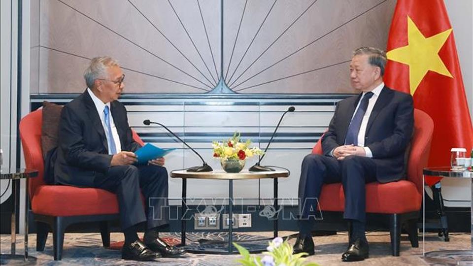 Tổng Bí thư Tô Lâm tiếp lãnh đạo các tập đoàn, doanh nghiệp lớn của Indonesia