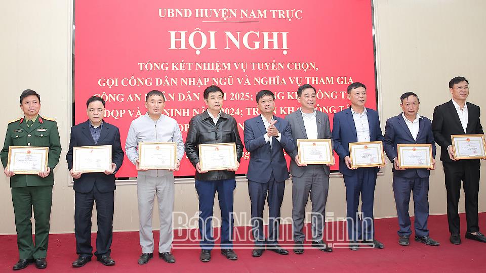 Huyện Nam Trực tổng kết công tác tuyển chọn, gọi công dân nhập ngũ năm 2025