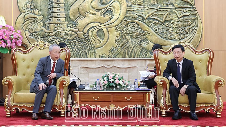 Tập đoàn Xây dựng Thái Bình Dương (Trung Quốc) tìm hiểu cơ hội đầu tư tại Nam Định