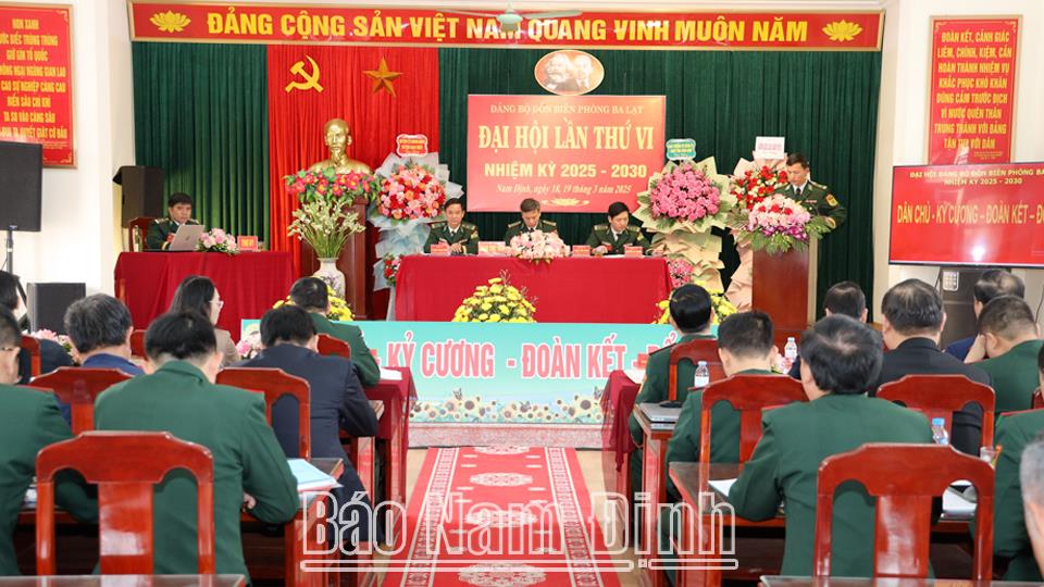 Đại hội Đảng bộ Đồn Biên phòng Ba Lạt lần thứ VI, nhiệm kỳ 2025-2030