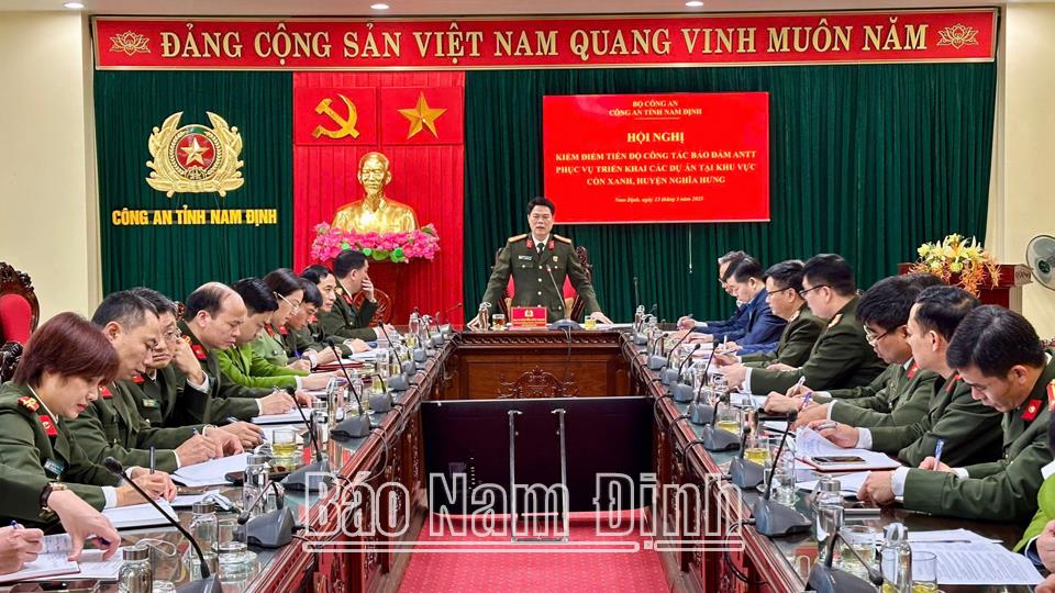 Kiểm đếm tiến độ công tác bảo đảm an ninh trật tự phục vụ triển khai các dự án tại khu vực Cồn Xanh