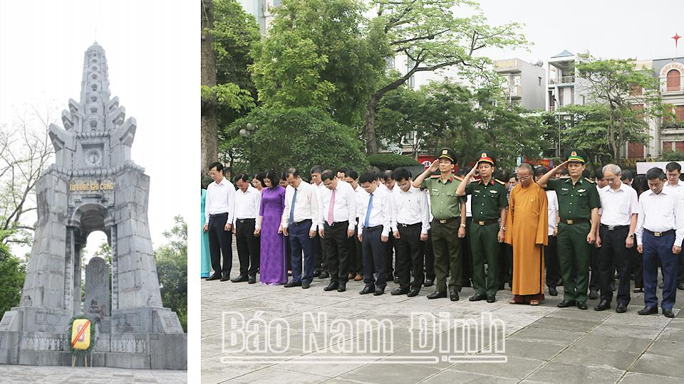 Dâng hương tưởng nhớ công lao các Anh hùng Liệt sĩ nhân kỷ niệm 48 năm Ngày giải phóng miền Nam, thống nhất đất nước (30-4)