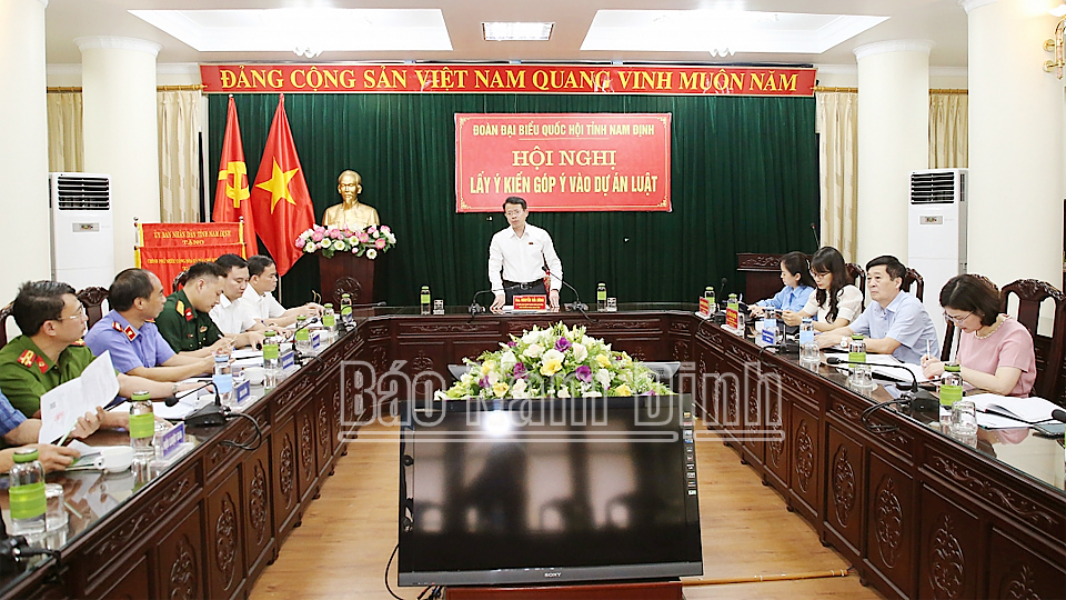 Đoàn đại biểu Quốc hội tỉnh lấy ý kiến đóng góp vào Dự thảo Luật Tổ chức Tòa án nhân dân (sửa đổi)