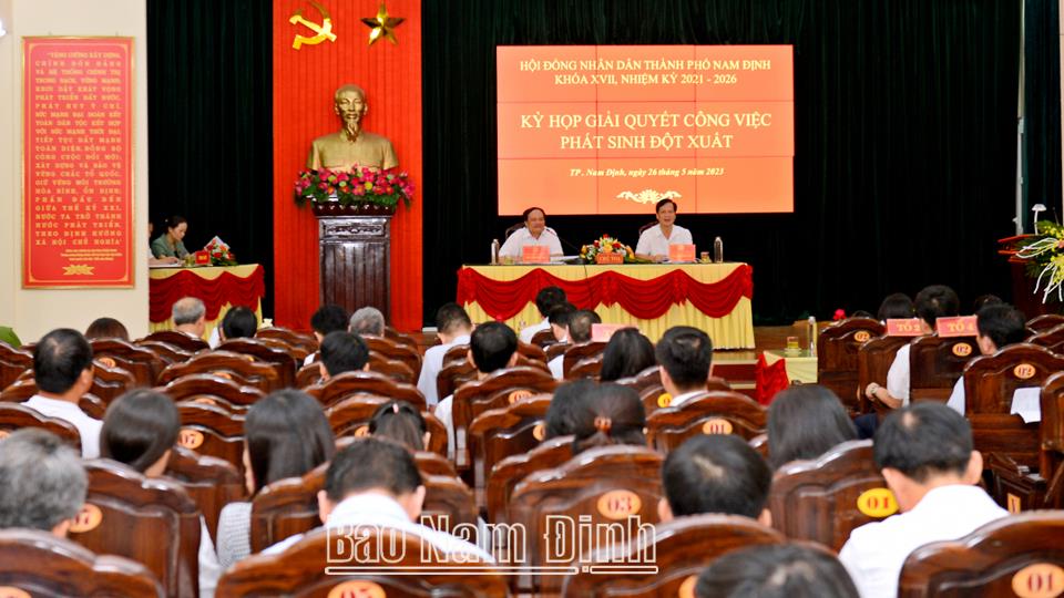 HĐND thành phố Nam Định tổ chức kỳ họp giải quyết công việc phát sinh đột xuất