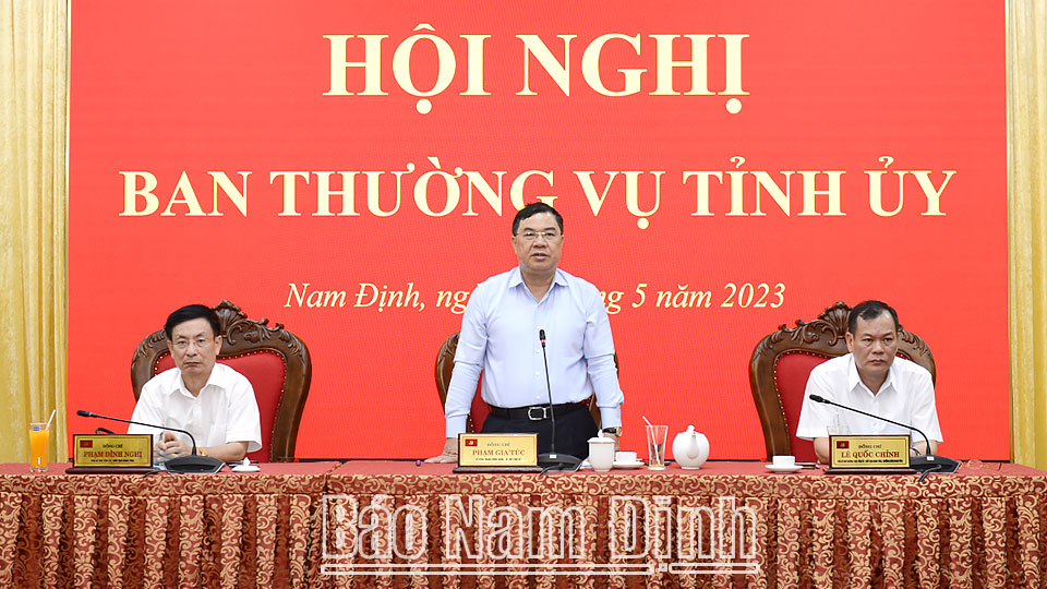 Ban Thường vụ Tỉnh ủy cho ý kiến hoàn thiện đề cương xây dựng Địa chí Nam Định