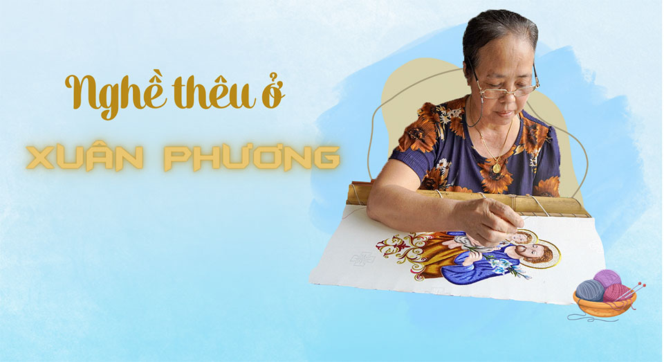 Nghề thêu ở Xuân Phương