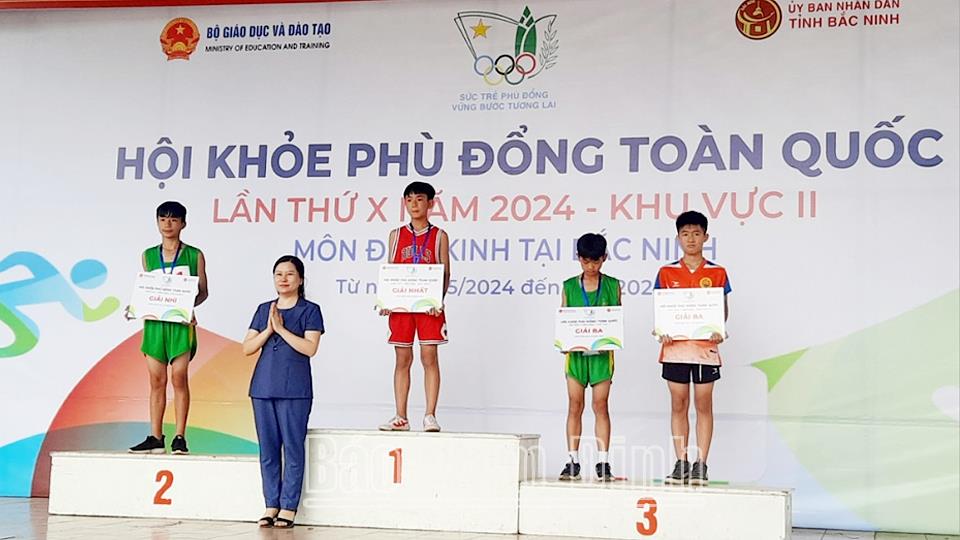 Sở GD và ĐT tỉnh Nam Định xếp thứ 4 môn Điền kinh Hội khỏe Phù Đổng toàn quốc khu vực II