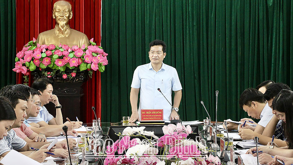 Tổ công tác số 1 của UBND tỉnh làm việc với huyện Mỹ Lộc