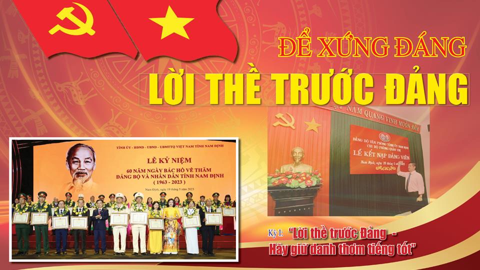 Để xứng đáng lời thề trước Đảng (kỳ I)