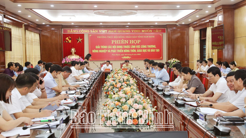 Thường trực HĐND tỉnh tổ chức phiên giải trình các nội dung thuộc lĩnh vực công thương, nông nghiệp và phát triển nông thôn, giáo dục và đào tạo