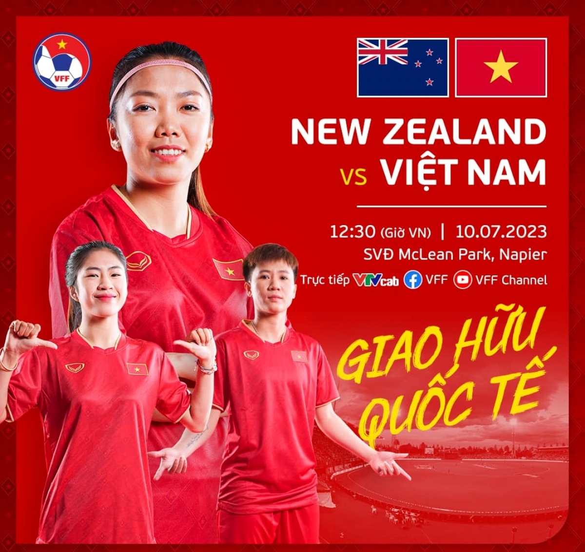 Cách xem trực tiếp ĐT nữ Việt Nam vs ĐT New Zealand