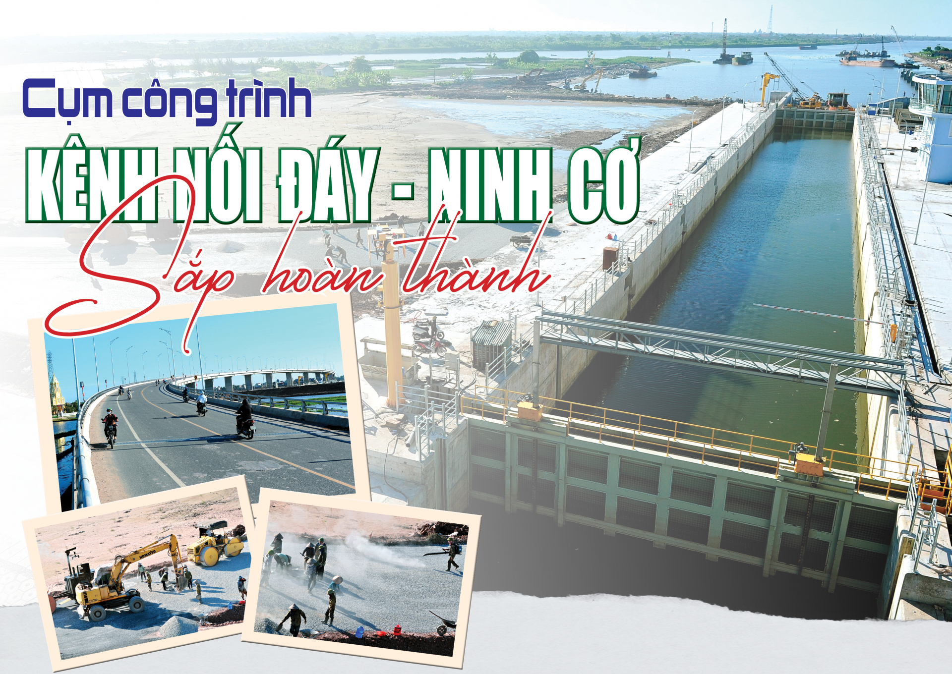 Cụm công trình kênh nối Đáy - Ninh Cơ sắp hoàn thành