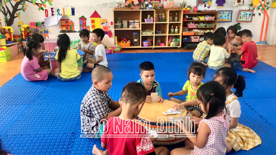 Trường Mầm non Nghĩa Đồng đầu tư toàn diện, đáp ứng yêu cầu chăm sóc, giáo dục trẻ