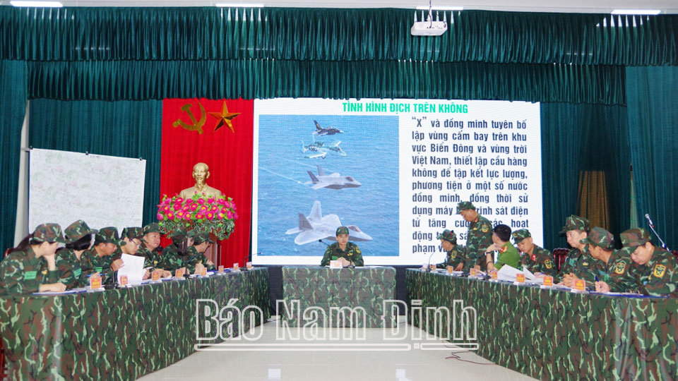 Huyện Mỹ Lộc tổ chức diễn tập khu vực phòng thủ huyện năm 2024