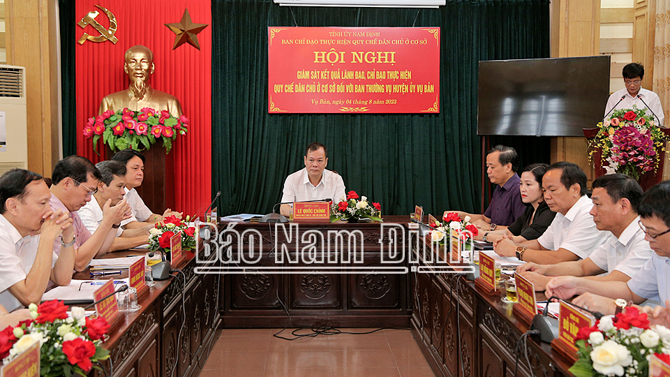 Giám sát việc thực hiện quy chế dân chủ cơ sở tại huyện Vụ Bản