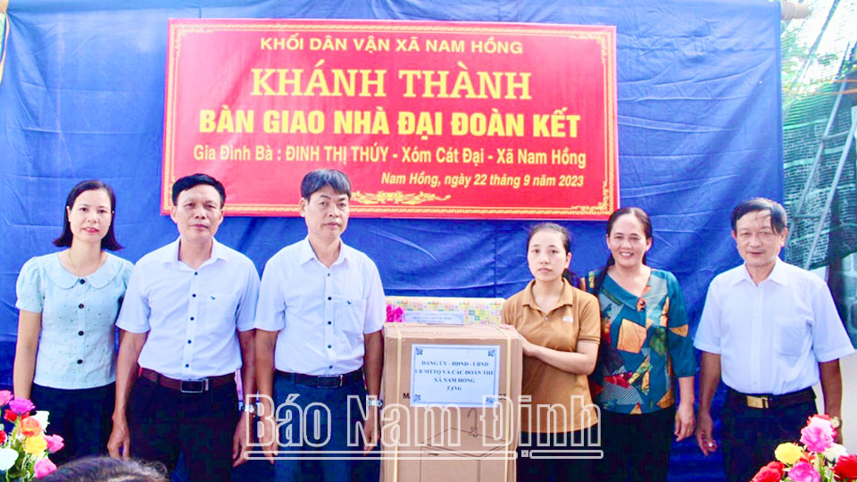 Mặt trận Tổ quốc Nam Trực góp phần thực hiện an sinh xã hội