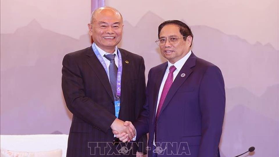 Thủ tướng Phạm Minh Chính tiếp lãnh đạo một số tập đoàn kinh tế hàng đầu Trung Quốc