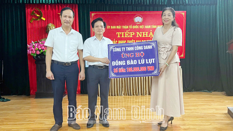 MTTQ tỉnh phân bổ Quỹ ủng hộ bão lụt hỗ trợ nhân dân trong tỉnh bị thiệt hại do cơn bão số 3 (đợt 2)