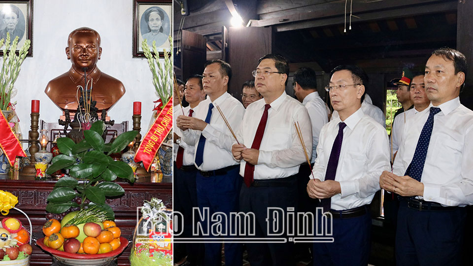 Dâng hương tưởng niệm 36 năm Ngày mất của Tổng Bí thư Trường Chinh