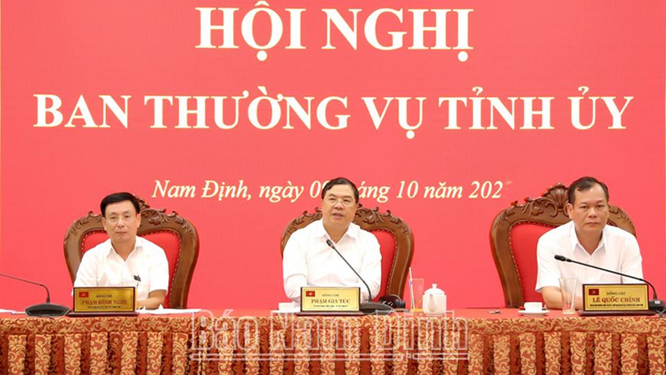Ban Thường vụ Tỉnh ủy triển khai nhiệm vụ trọng tâm những tháng cuối năm 2023