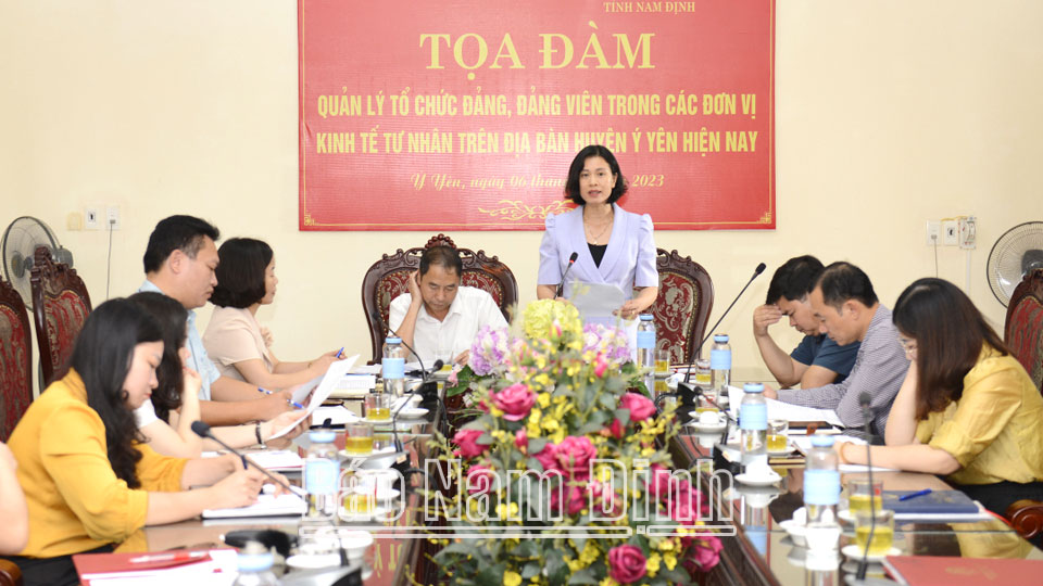 Tọa đàm về quản lý tổ chức đảng, đảng viên trong các đơn vị kinh tế tư nhân