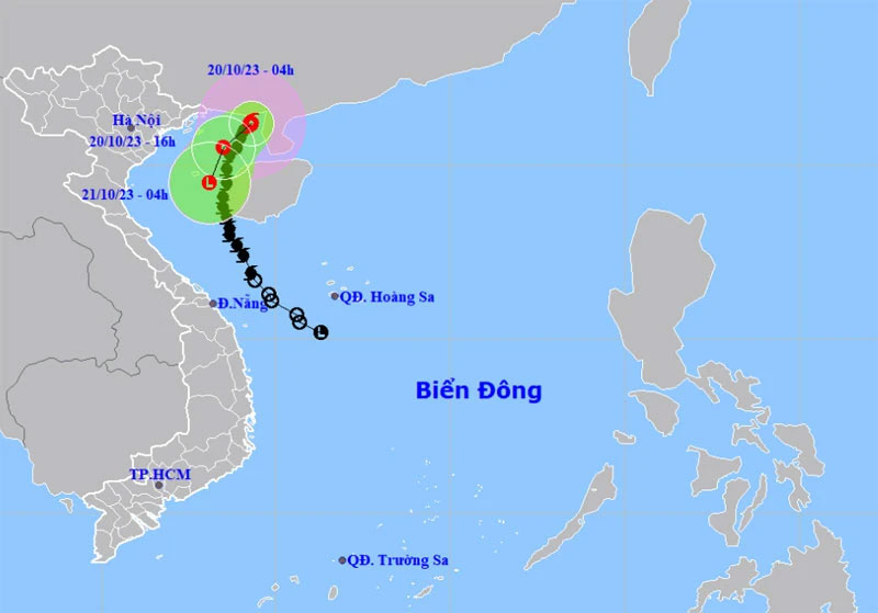 Bão số 5 gây biển động rất mạnh, sóng lớn trên vịnh Bắc Bộ