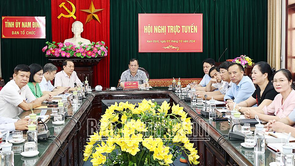 Hội nghị trực tuyến góp ý vào Dự thảo Đề án sửa đổi, bổ sung Quy định số 212-QĐ/TW của Ban Bí thư