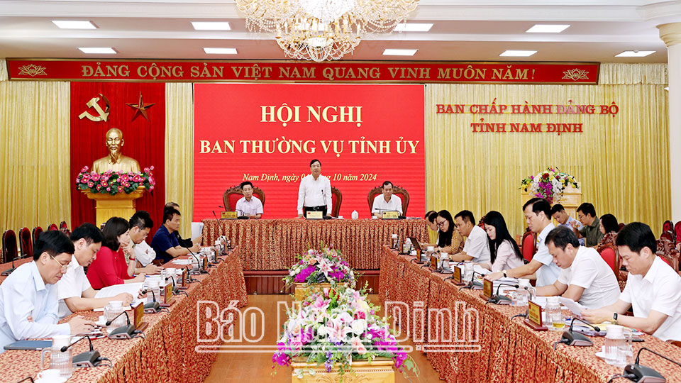 Ban Thường vụ Tỉnh ủy triển khai nhiệm vụ trọng tâm quý IV năm 2024