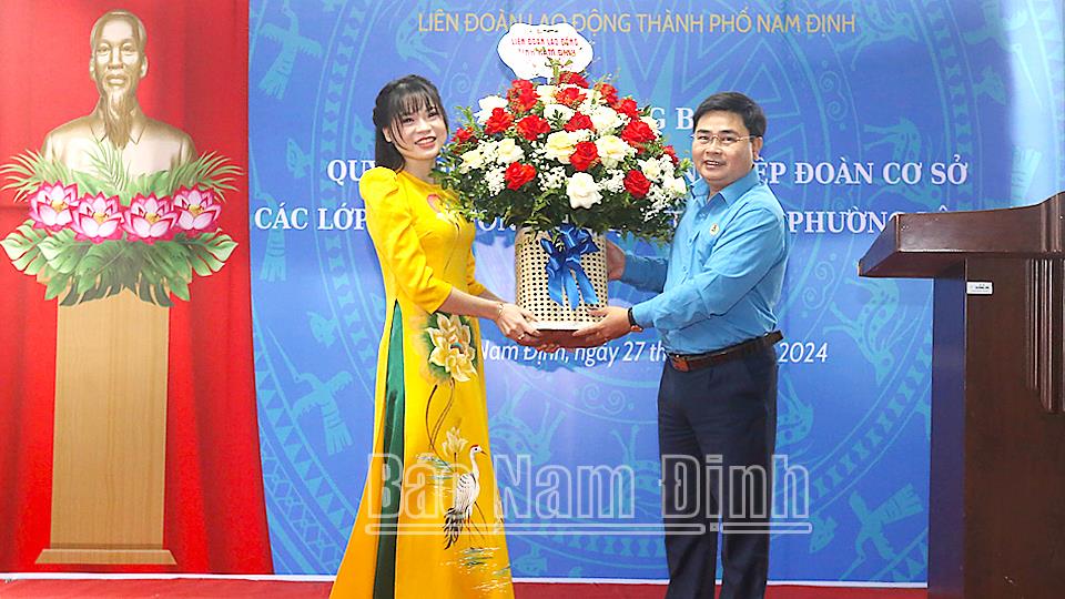 Thành lập Nghiệp đoàn cơ sở các lớp mầm non độc lập tư thục phường Lộc Hòa