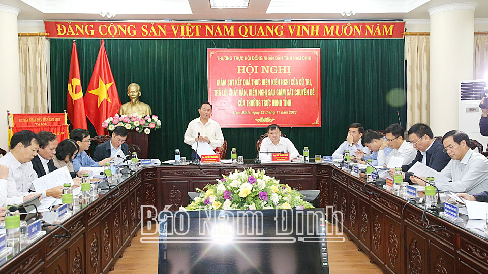 Thường trực HĐND tỉnh giám sát việc giải quyết kiến nghị của cử tri