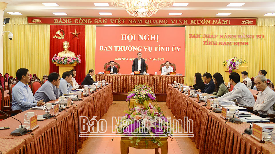 Ban Thường vụ Tỉnh ủy cho ý kiến về kết quả thực hiện nhiệm vụ chính trị năm 2023