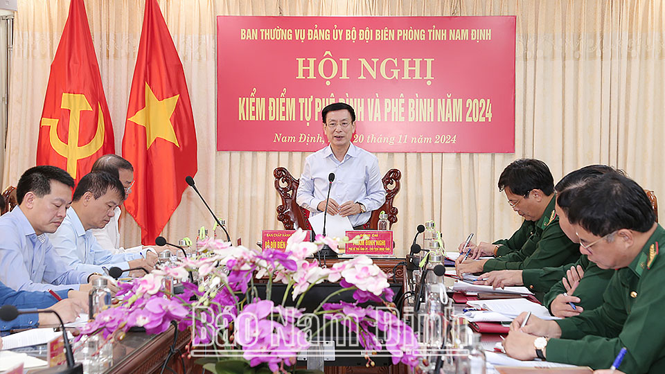 Ban Thường vụ Đảng ủy Bộ đội Biên phòng tỉnh kiểm điểm tự phê bình và phê bình năm 2024
