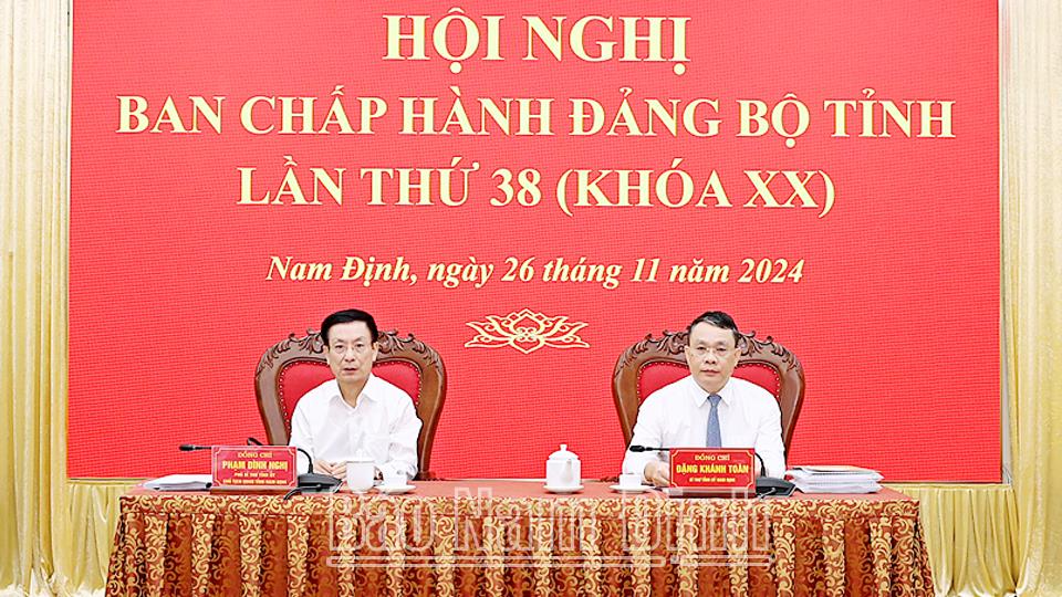 Hội nghị lần thứ 38 Ban Chấp hành Đảng bộ tỉnh khóa XX