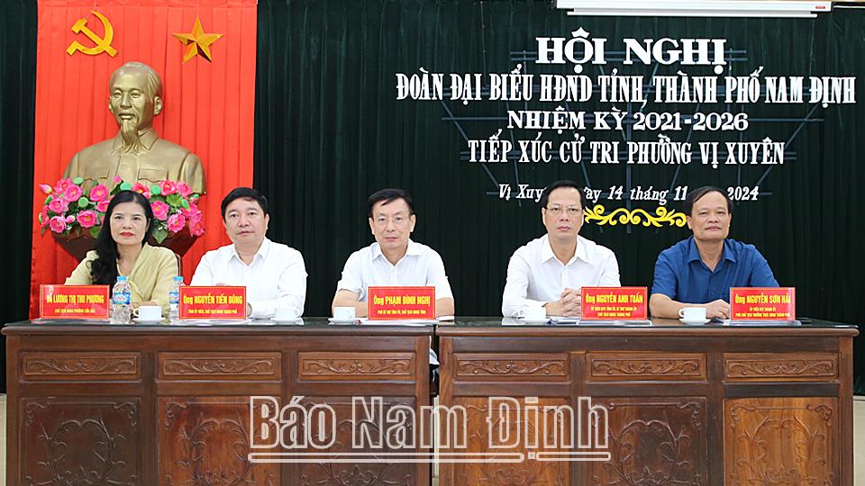 Đồng chí Chủ tịch UBND tỉnh tiếp xúc cử tri thành phố Nam Định