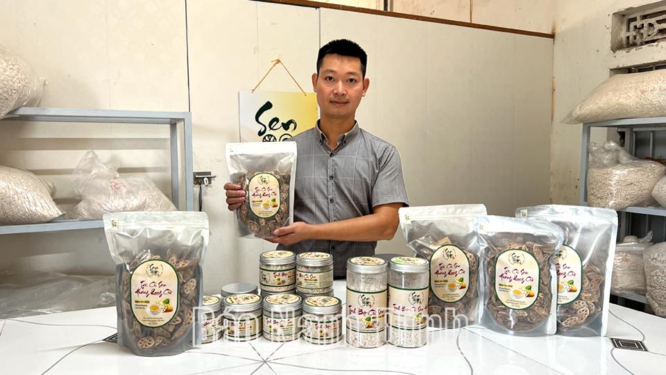 Khởi nghiệp thành côngnhờ các sản phẩm chế biến từ củ sen