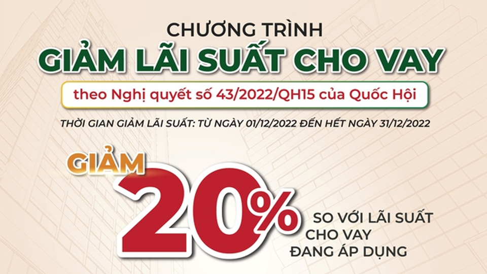 Agribank giảm 20% lãi suất cho vay để hỗ trợ người dân và doanh nghiệp