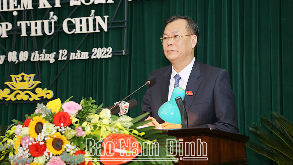 Phát biểu khai mạc của đồng chí Lê Quốc Chỉnh, Phó Bí thư Thường trực Tỉnh ủy, Chủ tịch HĐND tỉnh