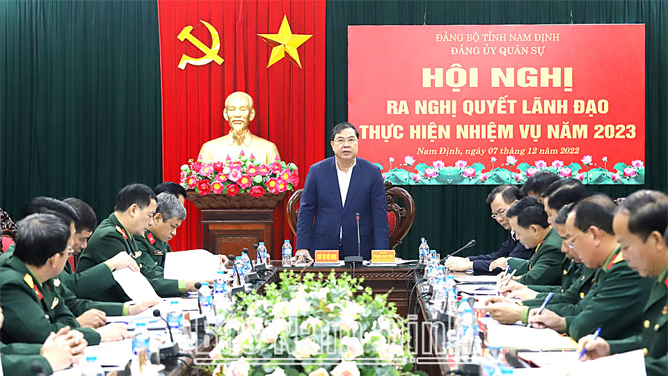 Đảng ủy Quân sự tỉnh ra Nghị quyết lãnh đạo thực hiện nhiệm vụ năm 2023