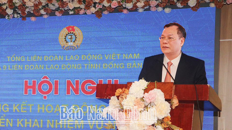 Cụm thi đua Liên đoàn Lao động 9 tỉnh đồng bằng sông Hồng phát động phong trào thi đua năm 2023