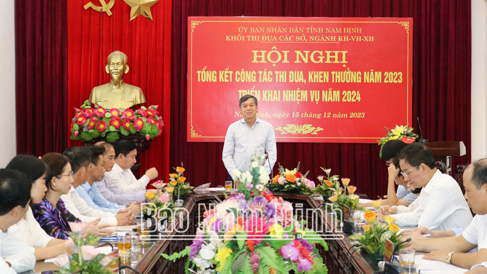 Khối thi đua các sở, ngành Khoa học - Văn hóa - Xã hội tỉnh triển khai phương hướng, nhiệm vụ năm 2024