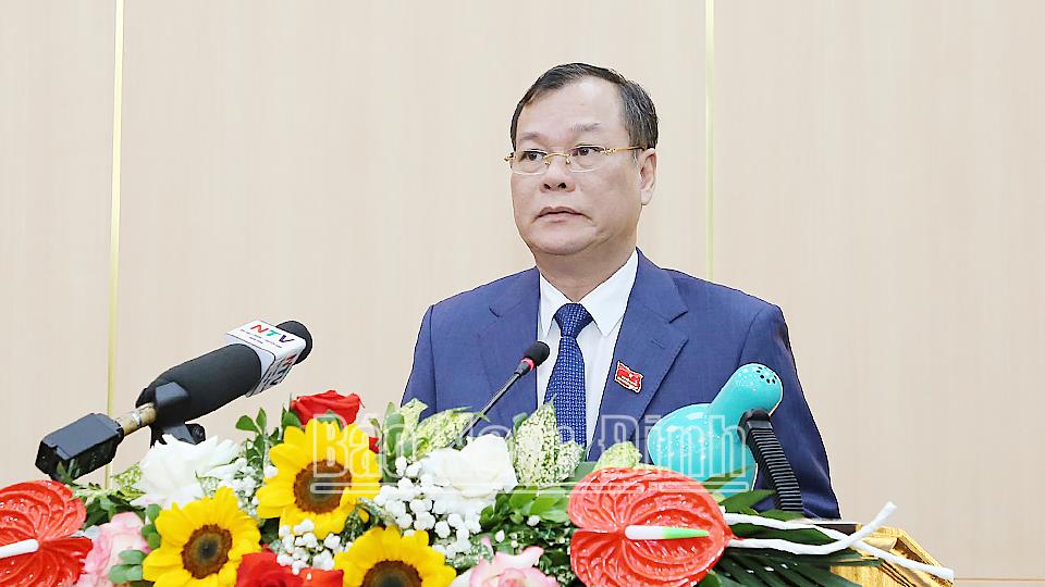 Phát biểu khai mạc Kỳ họp của đồng chí Lê Quốc Chỉnh, Phó Bí thư Thường trực Tỉnh ủy, Chủ tịch HĐND tỉnh