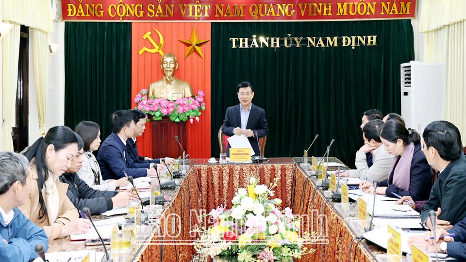 Hội nghị kiểm điểm tập thể và cá nhân các đồng chí lãnh đạo thành phố Nam Định năm 2024