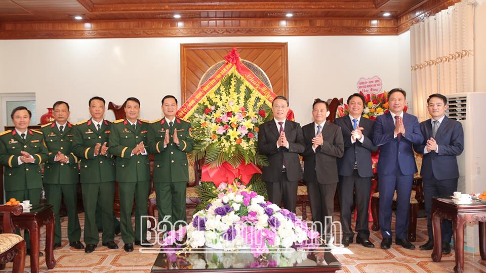 Đồng chí Bí thư Tỉnh ủy chúc mừng Bộ CHQS tỉnh nhân kỷ niệm 80 năm Ngày thành lập Quân đội nhân dân Việt Nam