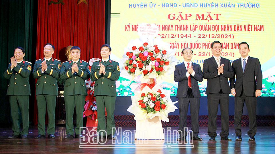 Huyện Xuân Trường gặp mặt kỷ niệm 80 năm Ngày thành lập Quân đội nhân dân Việt Nam