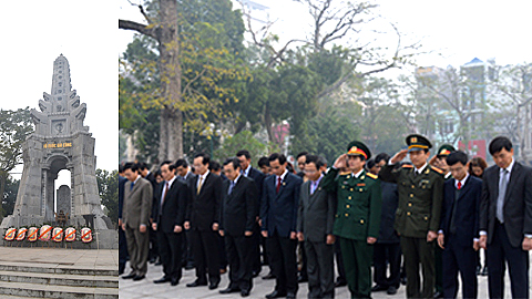 Dâng hương, đặt vòng hoa viếng các Anh hùng Liệt sĩ