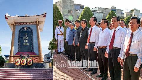 Dâng hương, đặt vòng hoa tưởng niệm các Anh hùng liệt sĩ